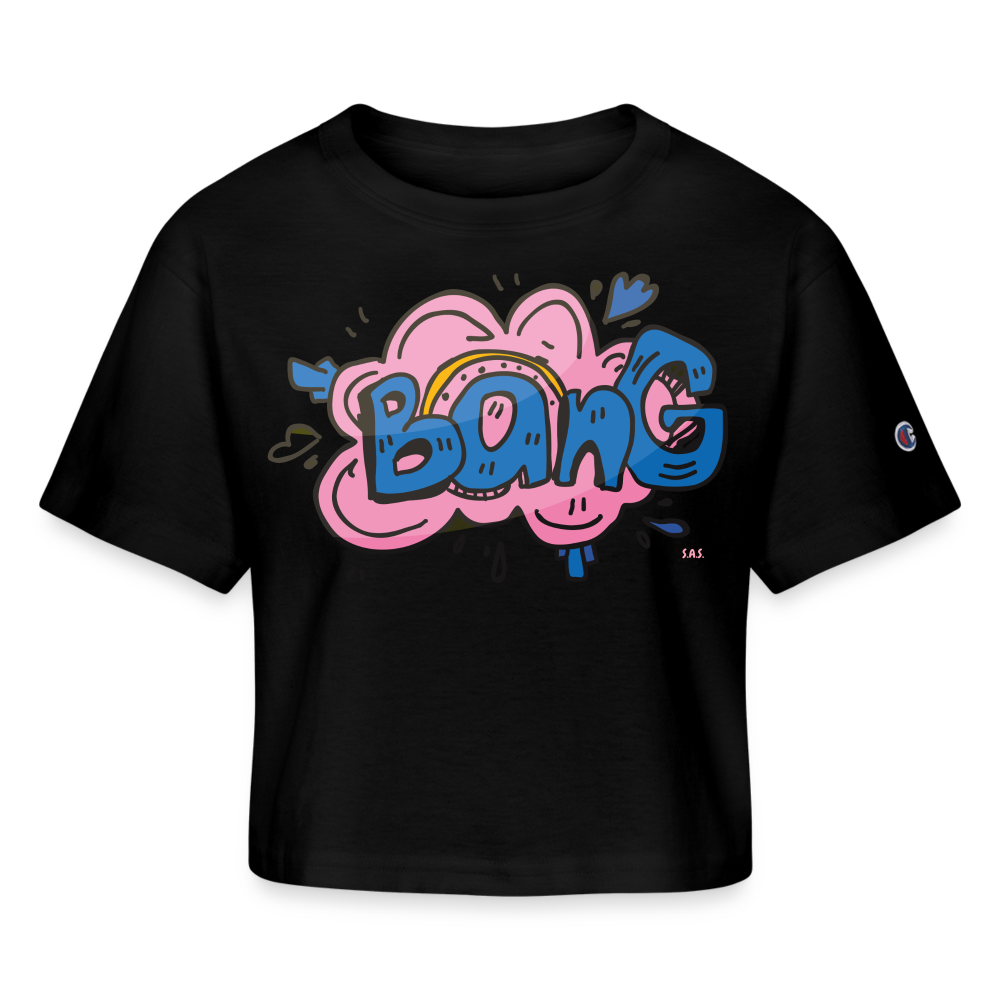 Bang Bang Champion Women’s Cropped T-Shirt - black