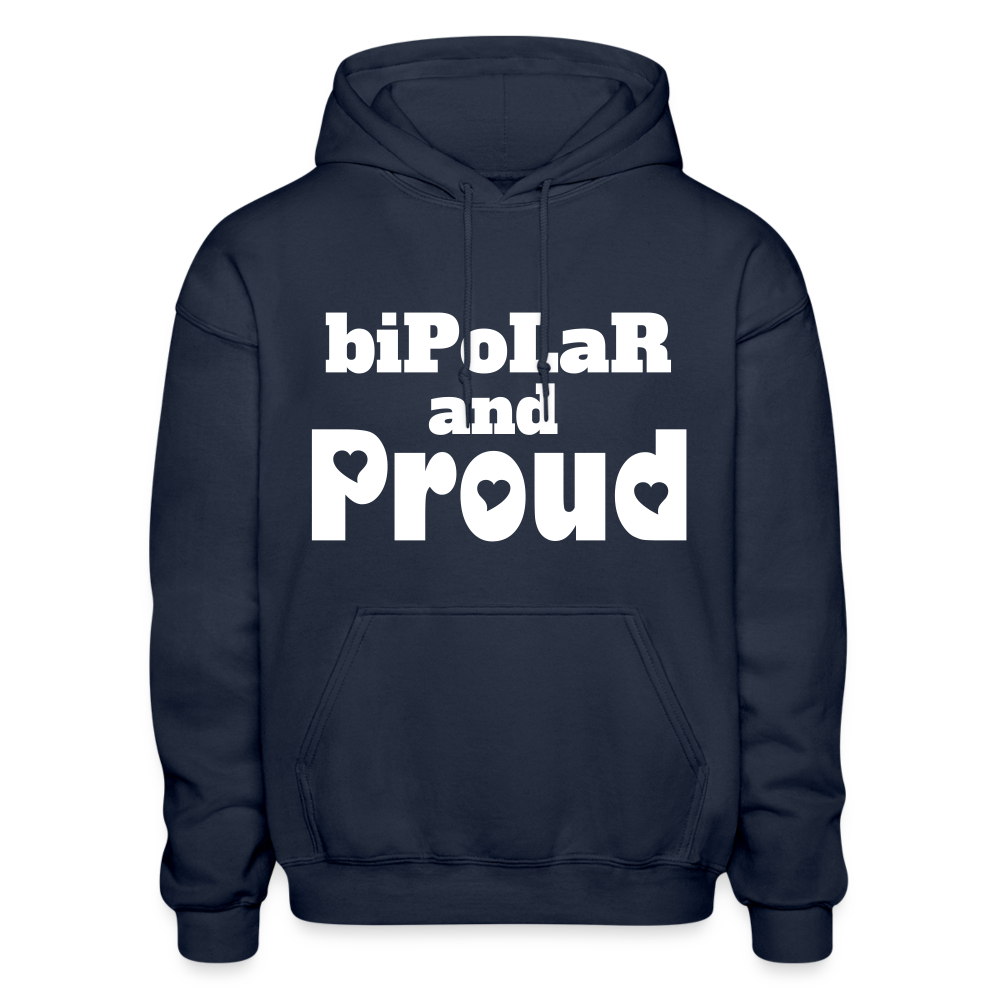 Bipolar and Porud Gildan Heavy Blend Adult Hoodie - navy