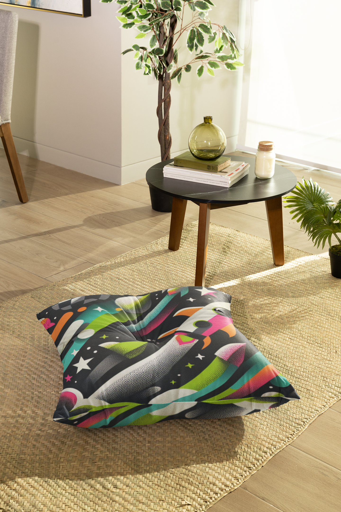 Tufted Floor Pillow, Square