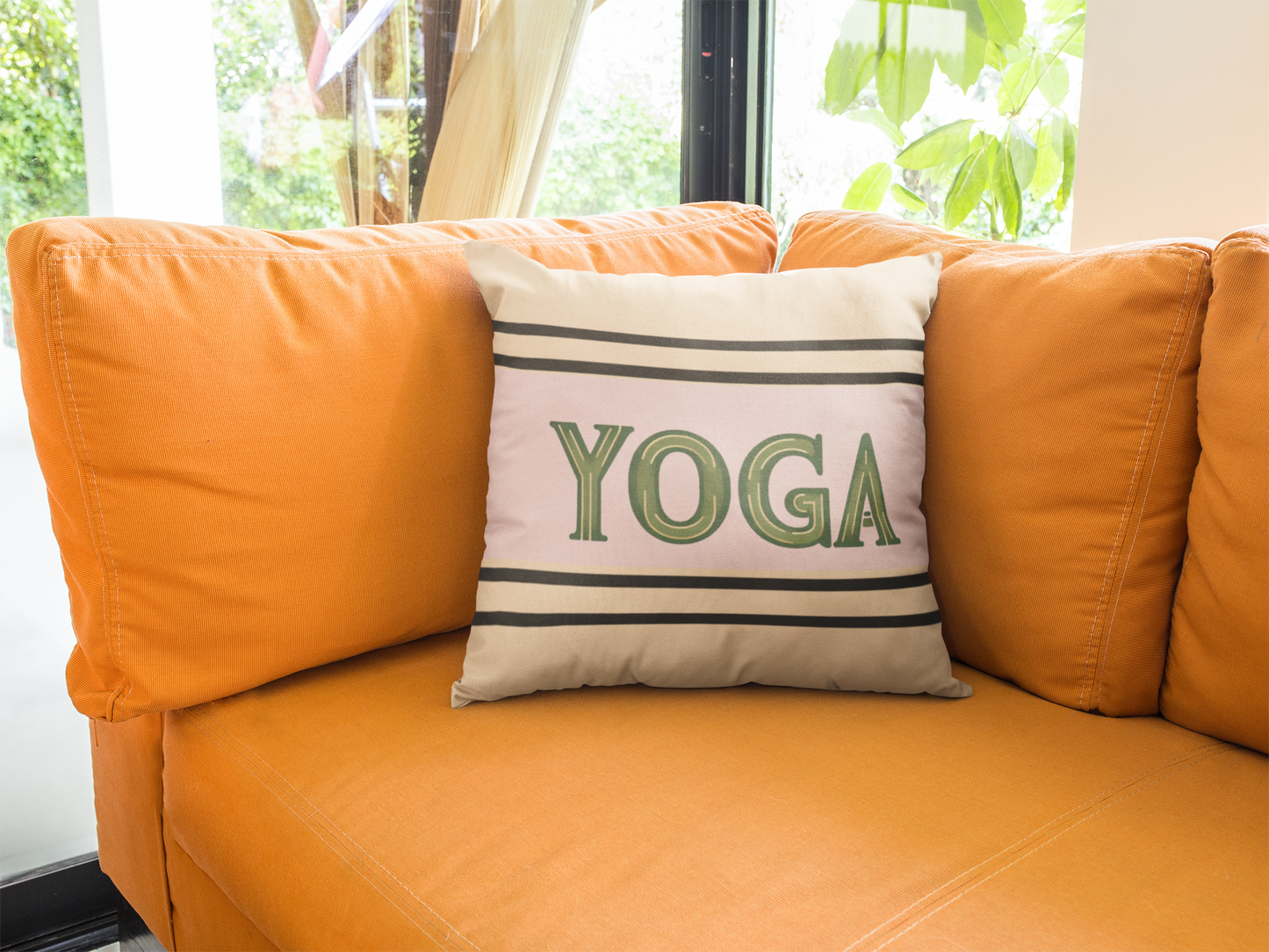 Yoga Inspired Square Pillow - Cozy Home Decor