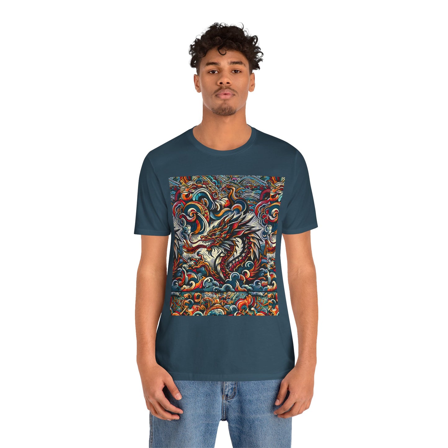 Vibrant Dragon Graphic Tee - Unisex Jersey Short Sleeve Shirt
