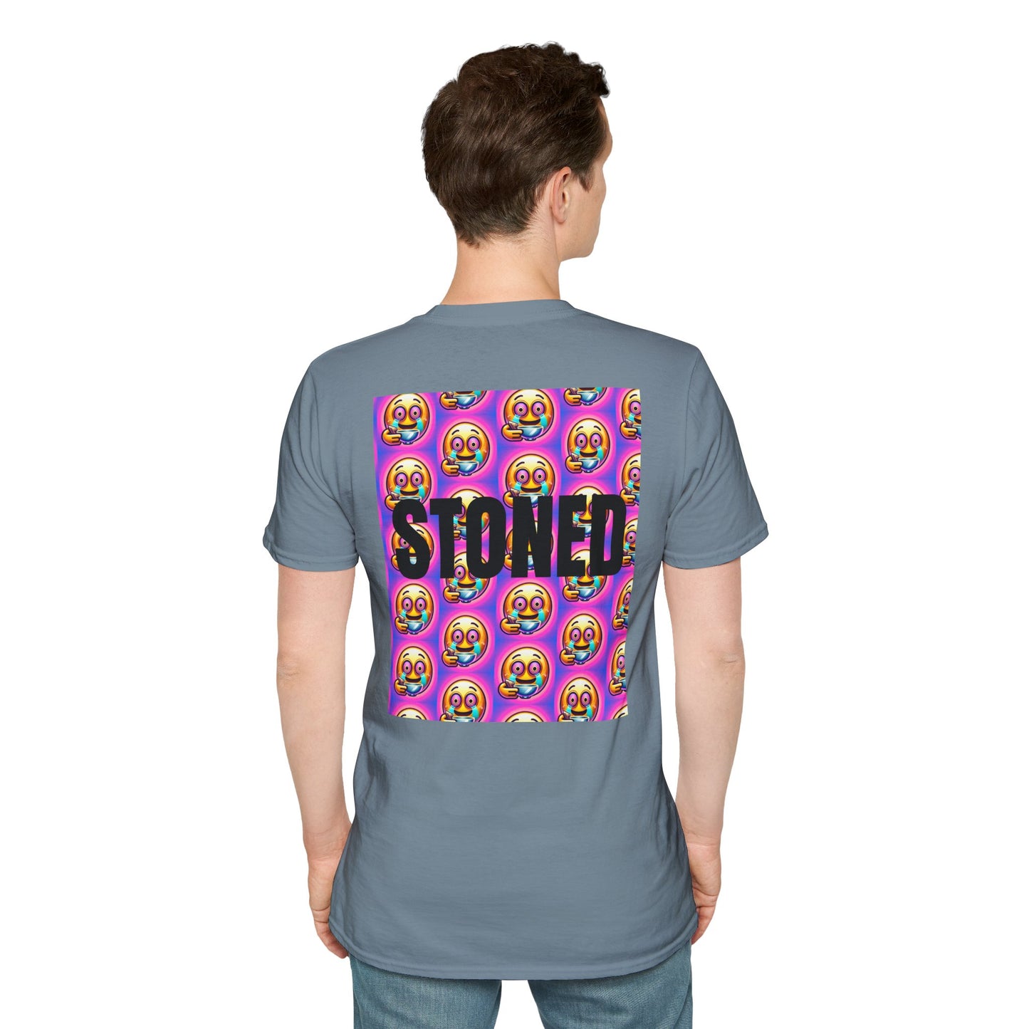 Stay Stoned Unisex Softstyle T-Shirt - Retro Vibe Graphic Tee for Fun Gatherings