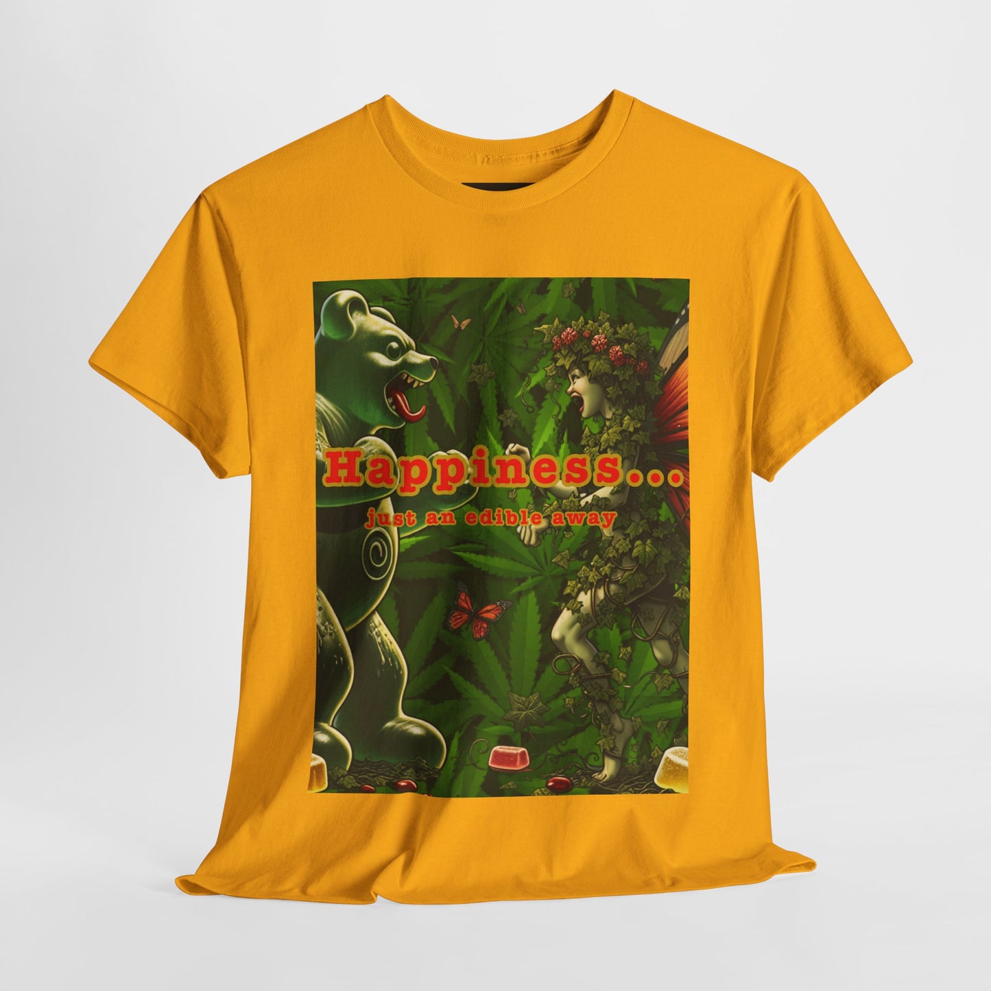 Happiness Jungle Unisex Heavy Cotton Tee, Graphic T-Shirt, Nature Lover Gift, Summer Wardrobe Essential, Unisex Casual Wear