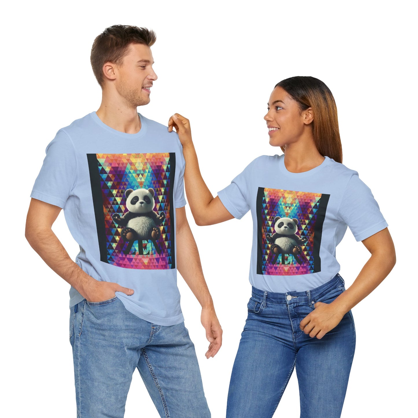 Colorful Panda Graphic Tee - Unisex Jersey Short Sleeve