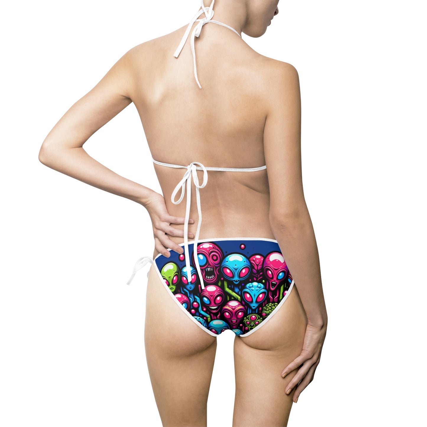 Colorful Skull Print Women's Bikini Swimsuit - Stylish Beachwear for Summer Fun