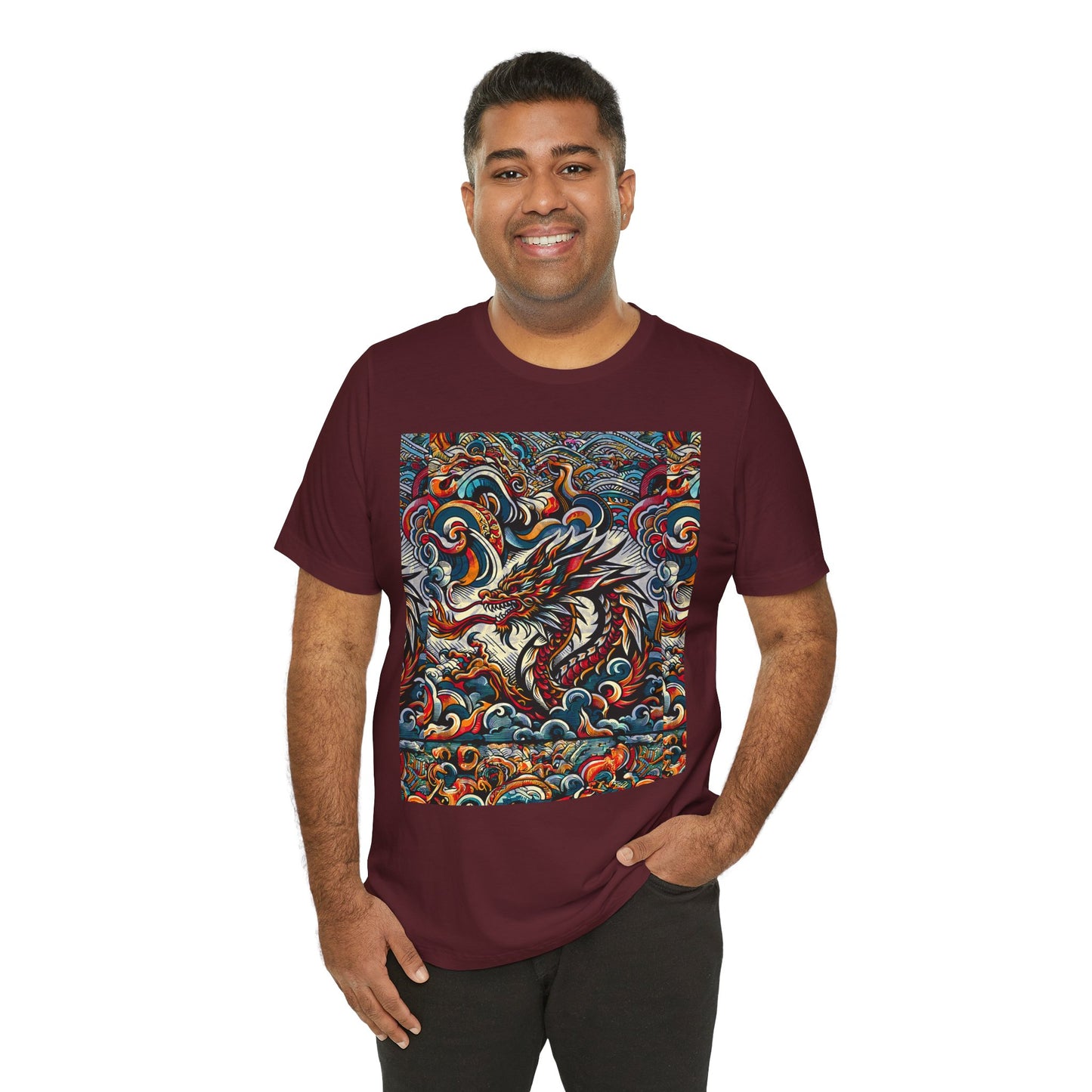 Vibrant Dragon Graphic Tee - Unisex Jersey Short Sleeve Shirt