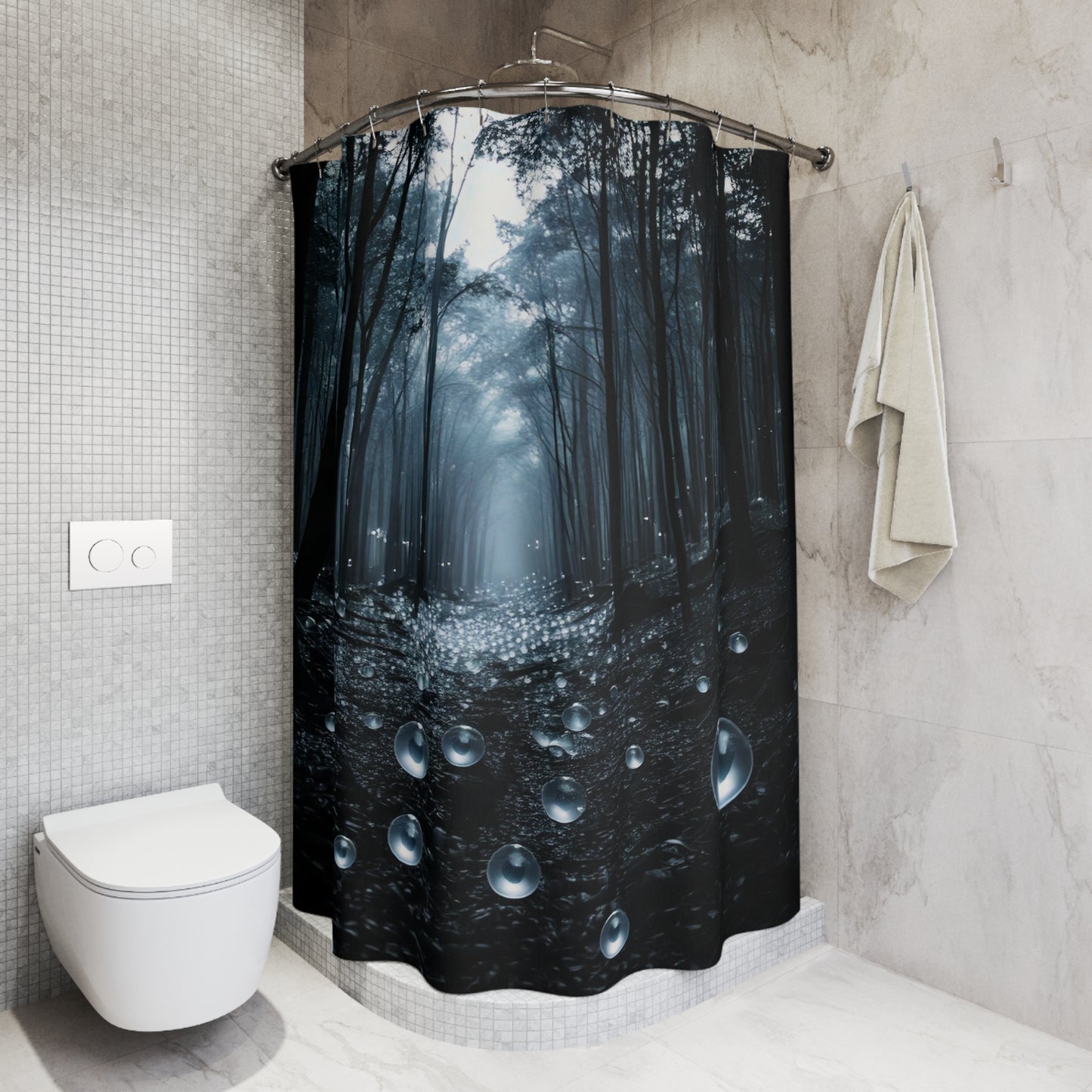 Simple Alluring Style A Walk into the Woods Shower Curtains