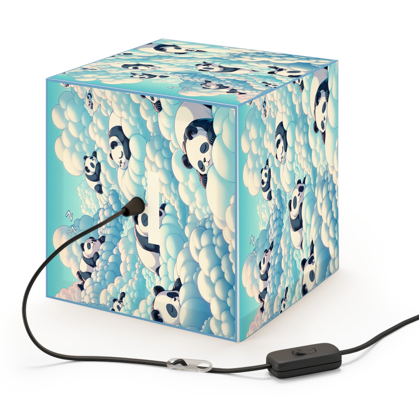 Sleepy Panda Light Cube Lamp