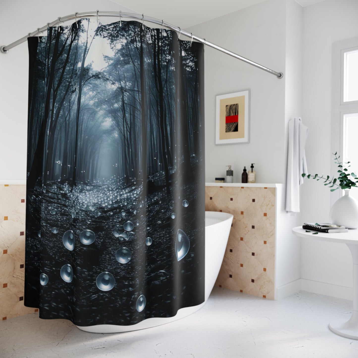 Simple Alluring Style A Walk into the Woods Shower Curtains