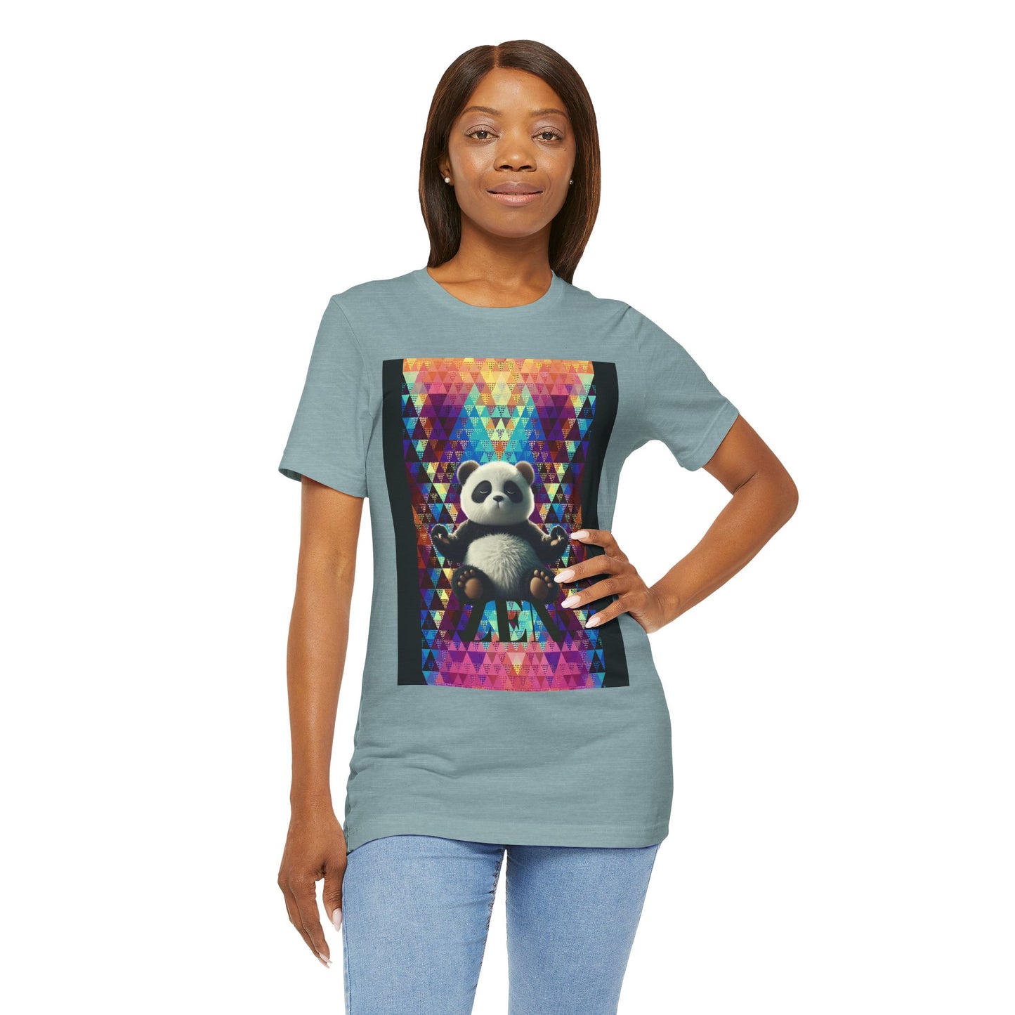 Colorful Panda Graphic Tee - Unisex Jersey Short Sleeve