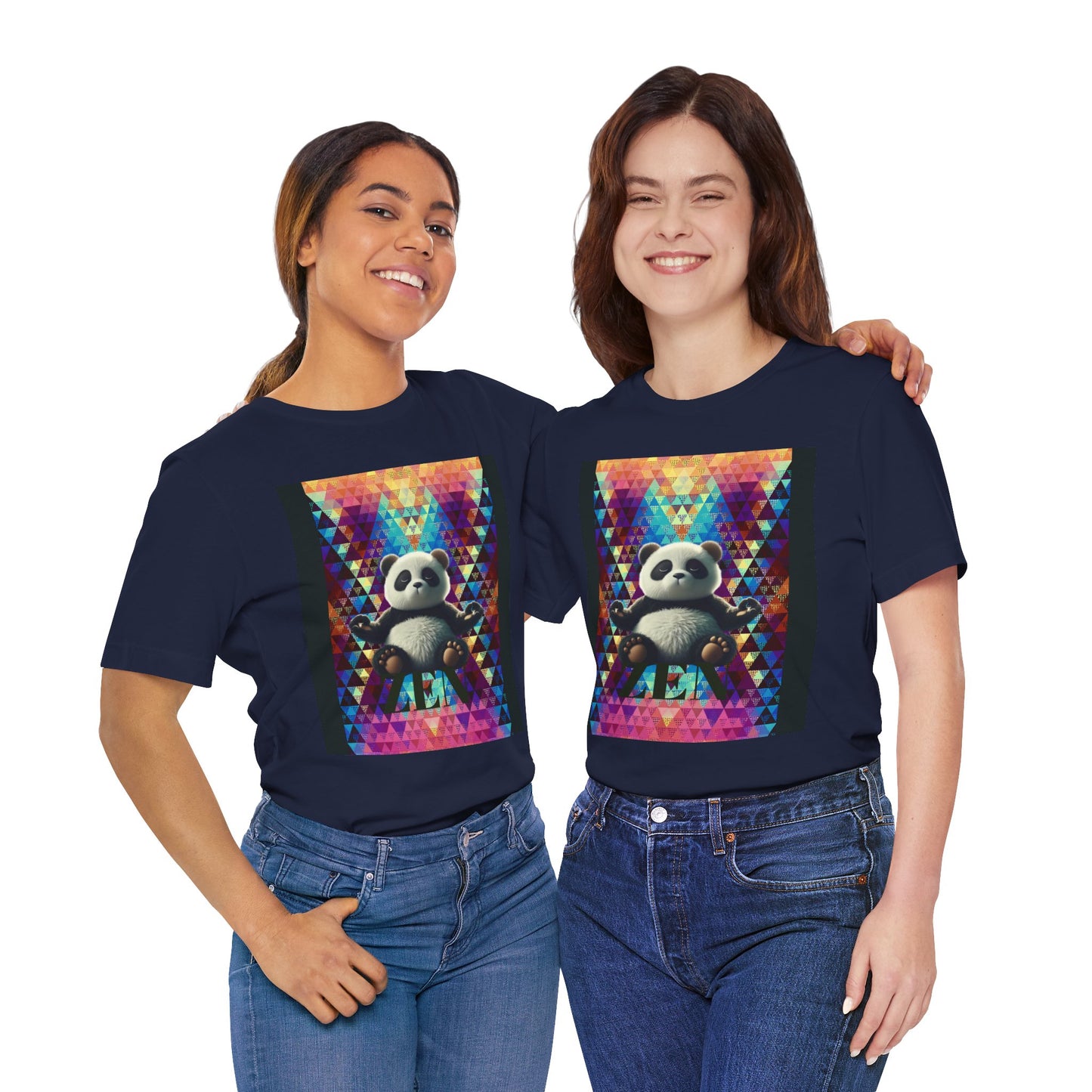 Colorful Panda Graphic Tee - Unisex Jersey Short Sleeve