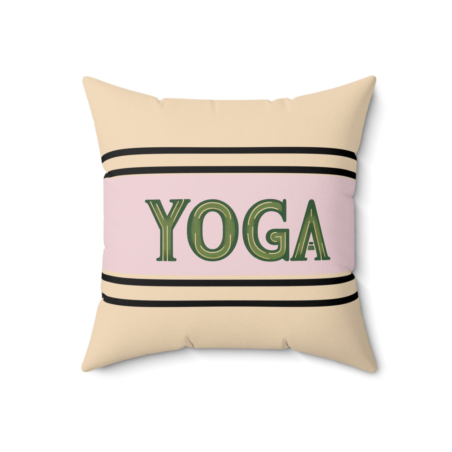 Yoga Inspired Square Pillow - Cozy Home Decor