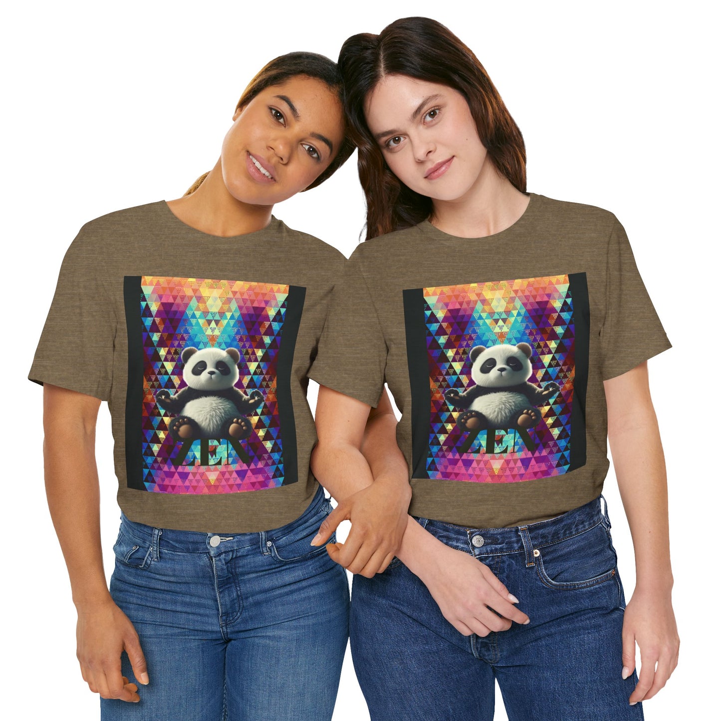 Colorful Panda Graphic Tee - Unisex Jersey Short Sleeve