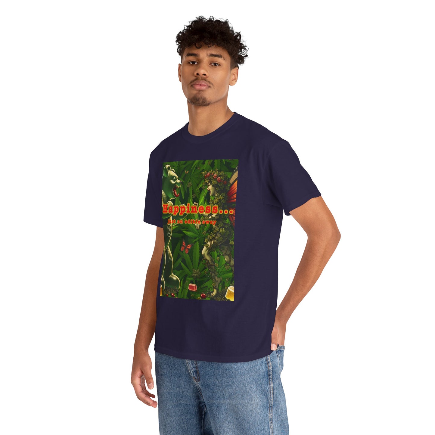 Happiness Jungle Unisex Heavy Cotton Tee, Graphic T-Shirt, Nature Lover Gift, Summer Wardrobe Essential, Unisex Casual Wear