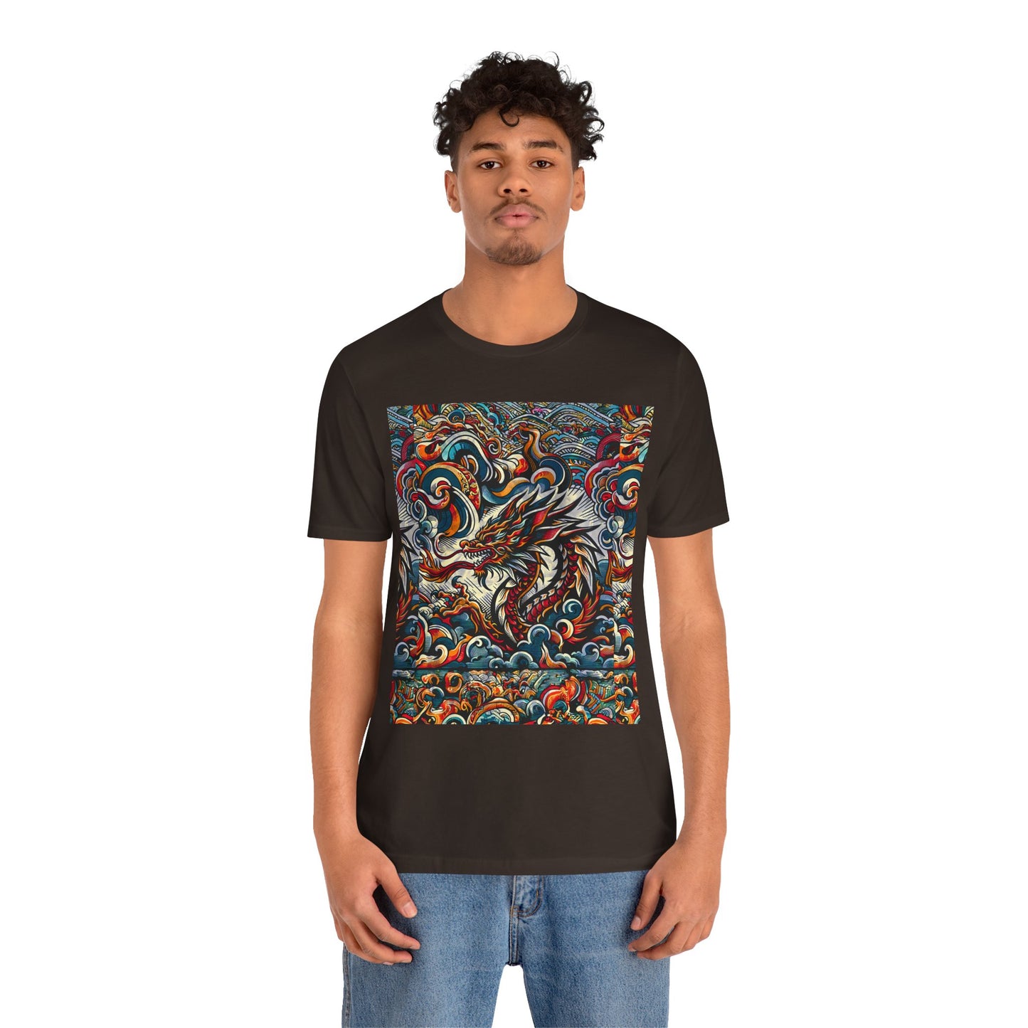 Vibrant Dragon Graphic Tee - Unisex Jersey Short Sleeve Shirt