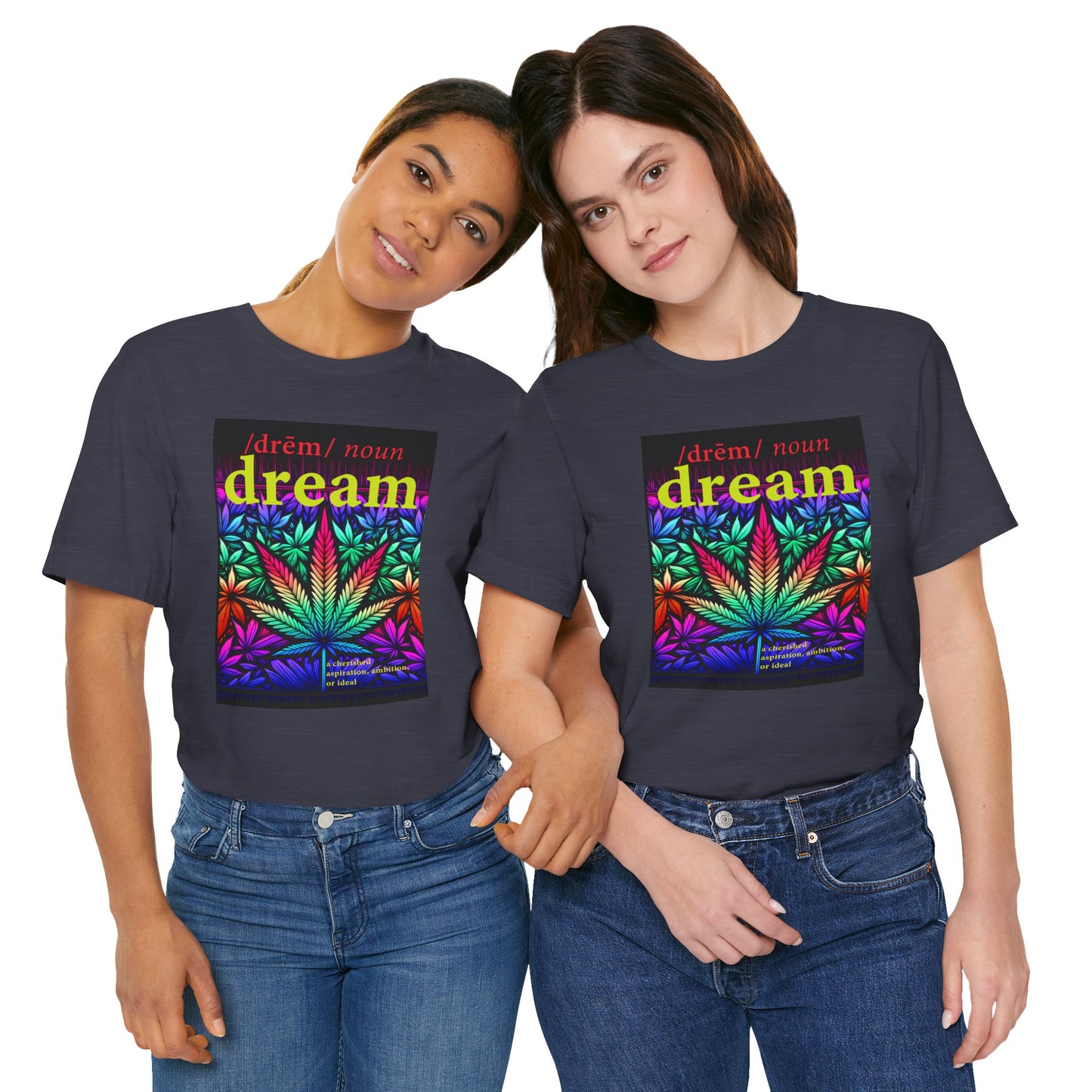 Dream Inspired Unisex Jersey Tee - Vibrant Cannabis Graphic T-Shirt