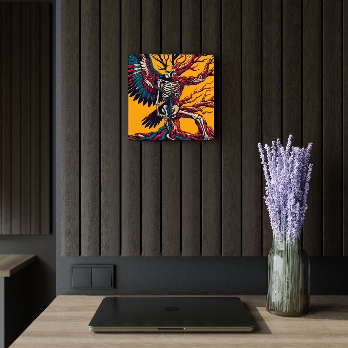Hex Grind Acrylic Wall Clock