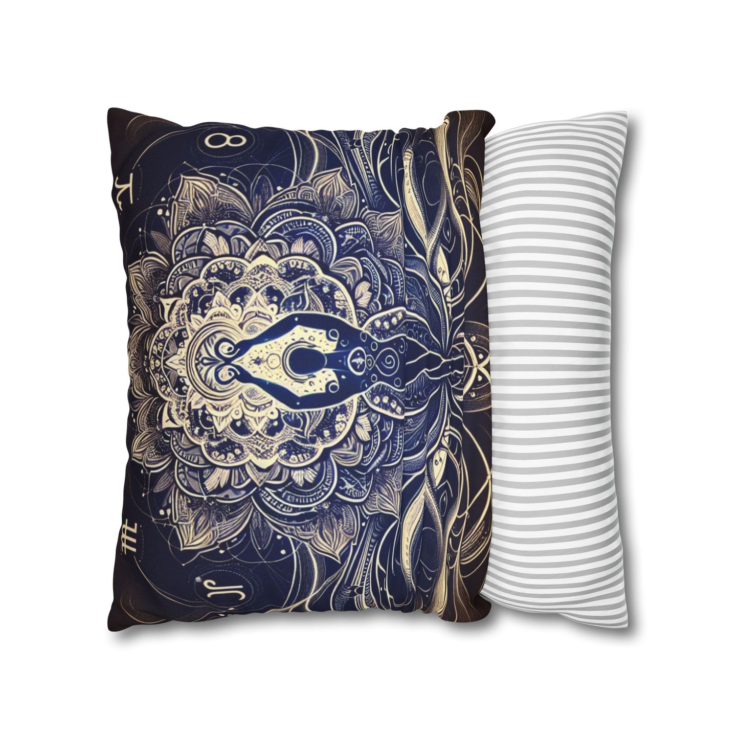 Mandala Yoga Inspired Square Pillowcase | Bohemian Home Decor