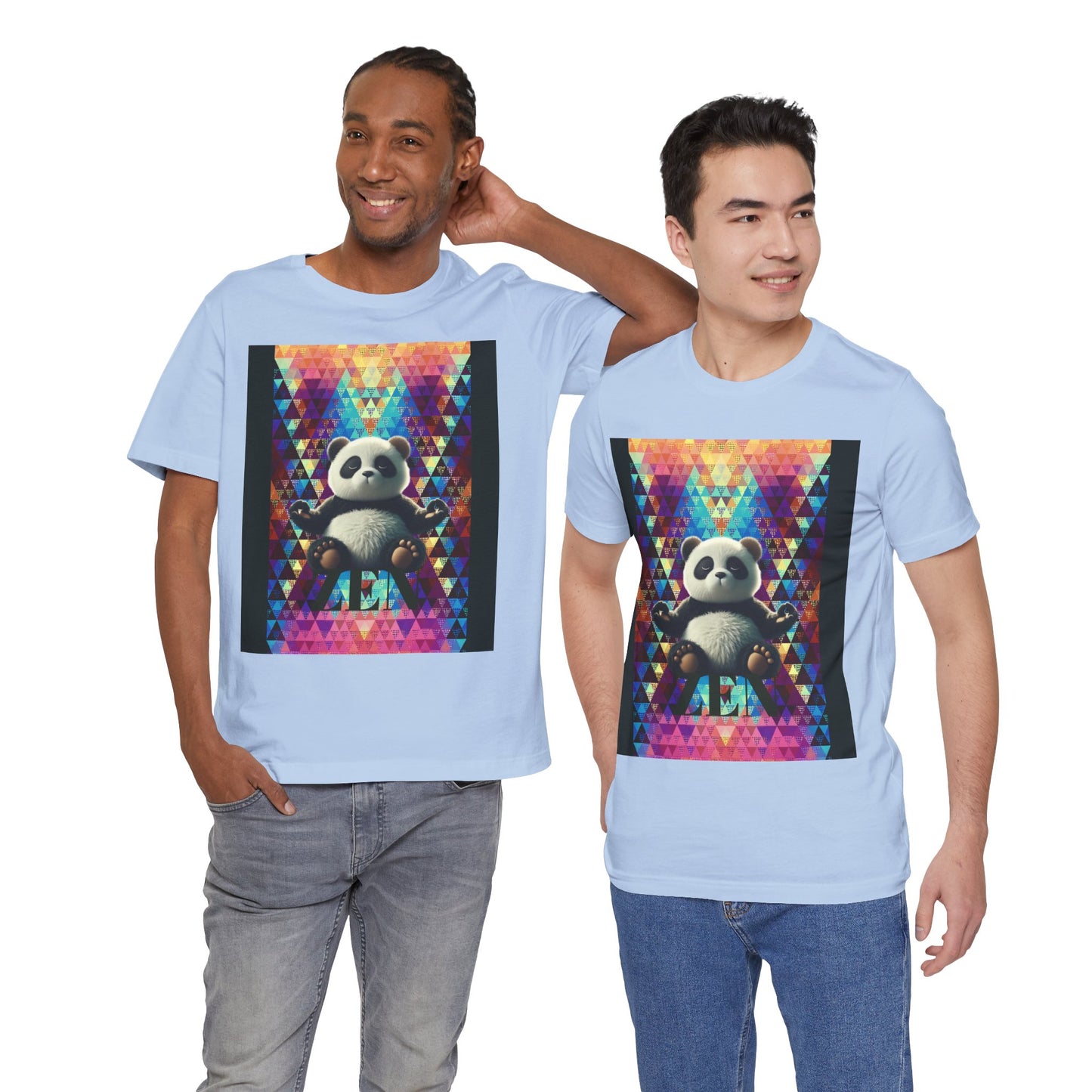 Colorful Panda Graphic Tee - Unisex Jersey Short Sleeve