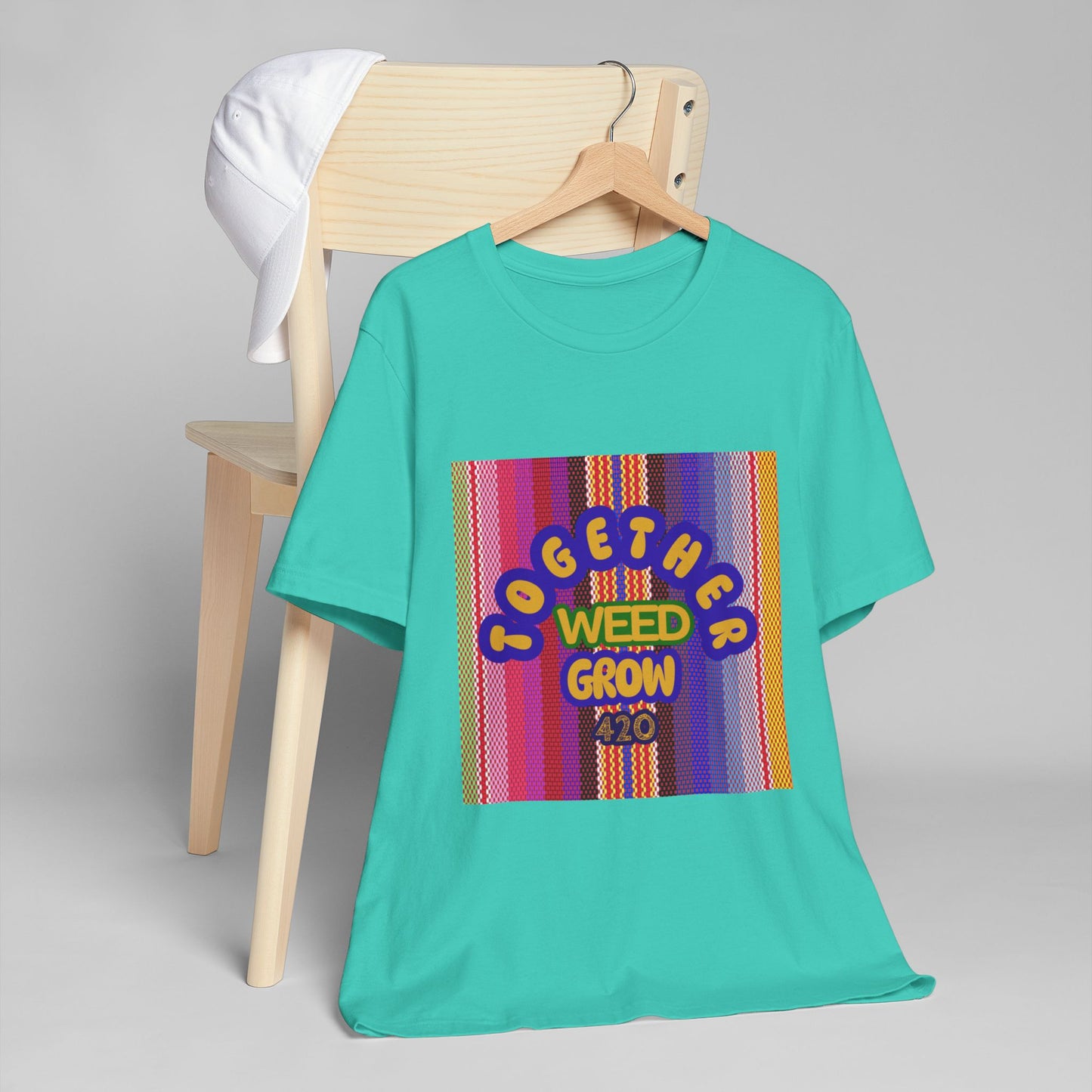 Together We Grow Weed Unisex Jersey T-Shirt - Vibrant Cannabis Culture Tee for 420 Enthusiasts