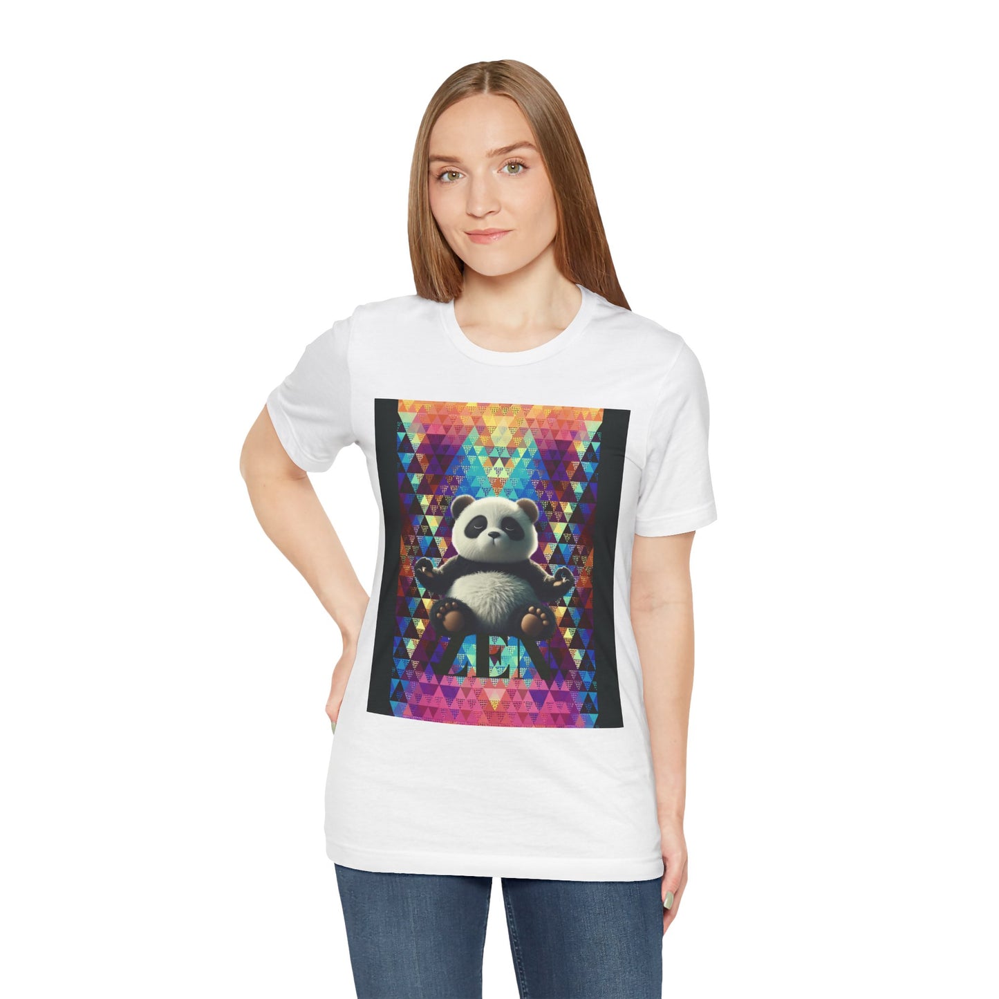 Colorful Panda Graphic Tee - Unisex Jersey Short Sleeve