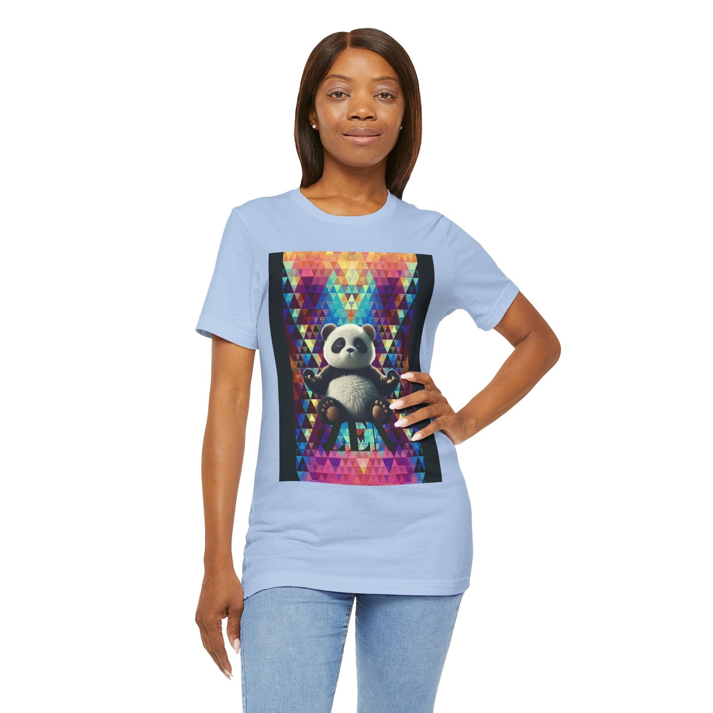 Colorful Panda Graphic Tee - Unisex Jersey Short Sleeve