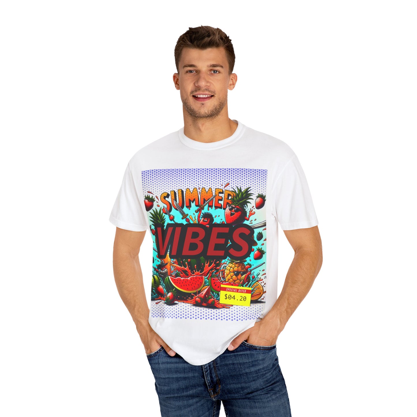 Summer Vibes Unisex Garment-Dyed T-Shirt