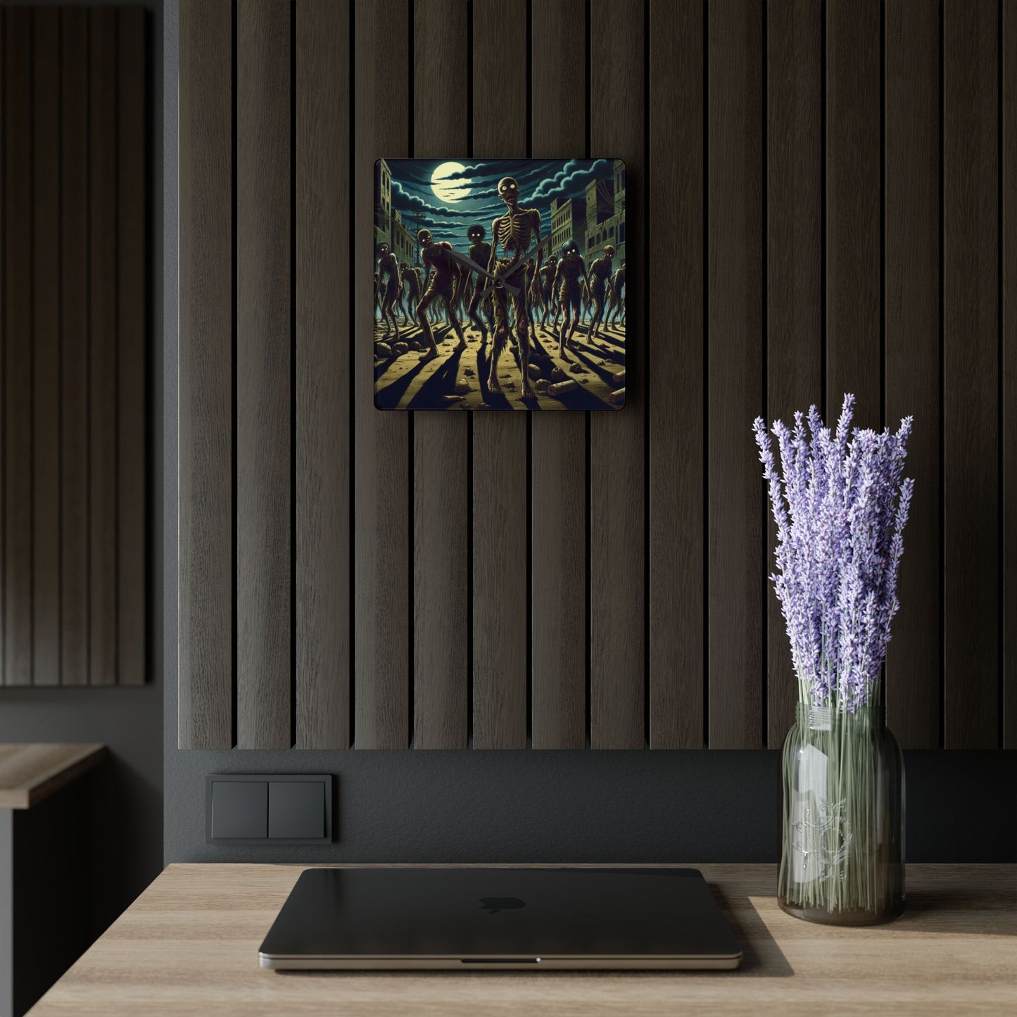 Yummy Zombies Acrylic Wall Clock