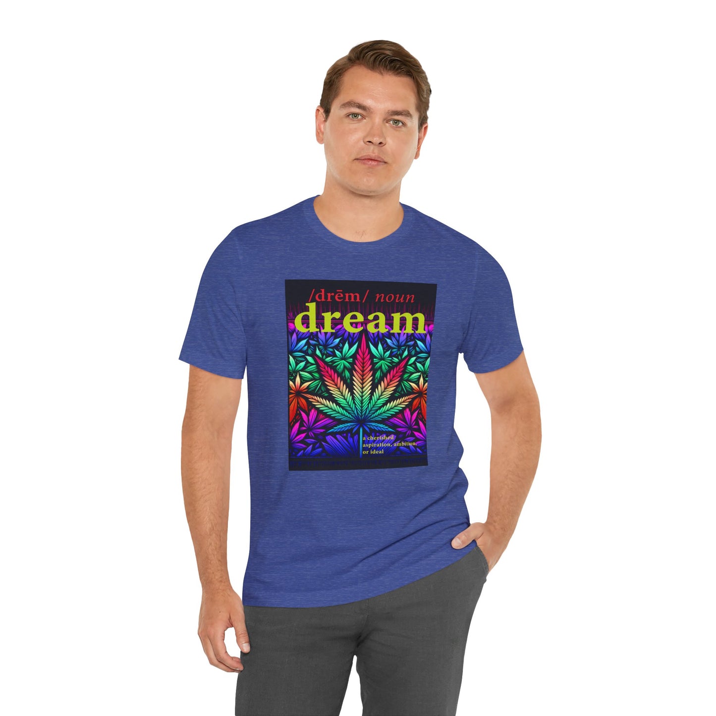 Dream Inspired Unisex Jersey Tee - Vibrant Cannabis Graphic T-Shirt