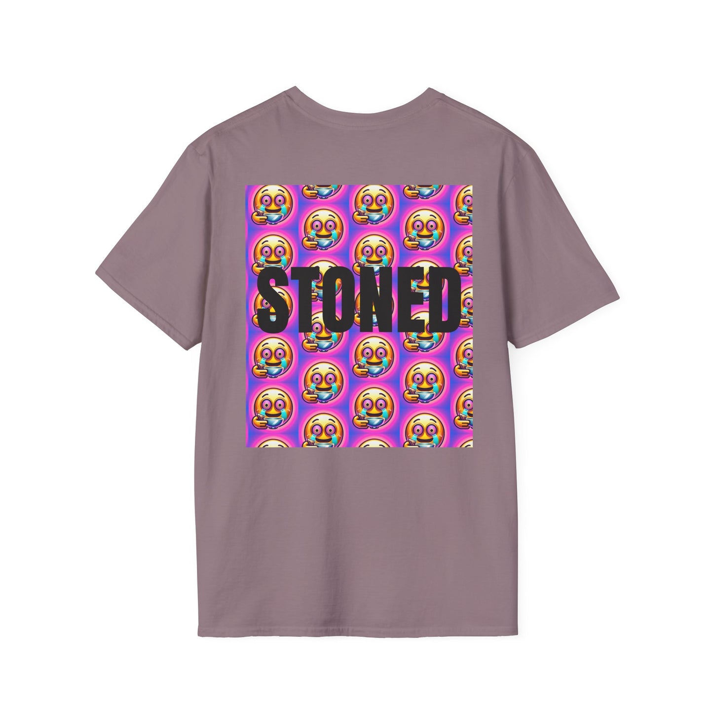 Stay Stoned Unisex Softstyle T-Shirt - Retro Vibe Graphic Tee for Fun Gatherings