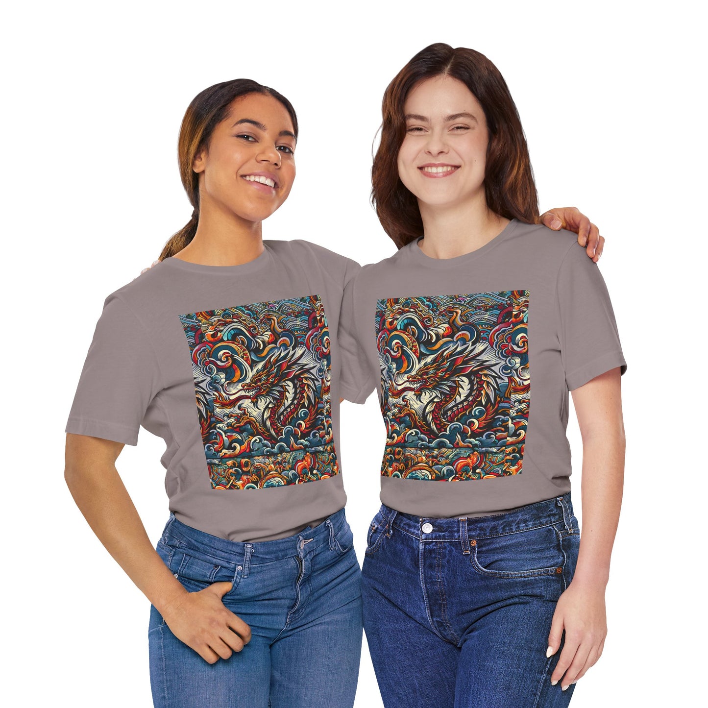 Vibrant Dragon Graphic Tee - Unisex Jersey Short Sleeve Shirt