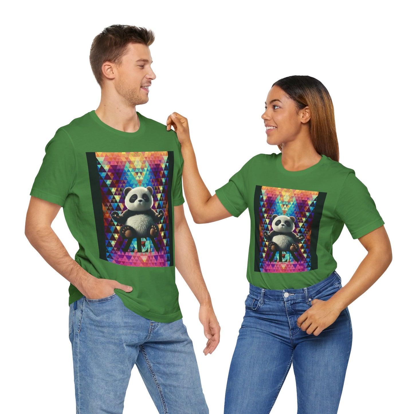 Colorful Panda Graphic Tee - Unisex Jersey Short Sleeve