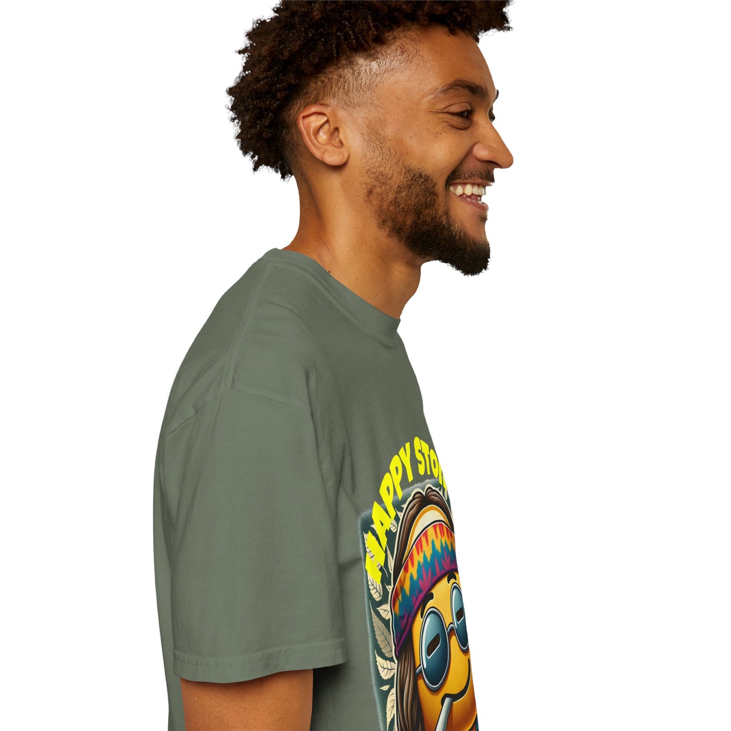 Happy Stoner Unisex Garment-Dyed T-Shirt | Chill Vibe Tee for Budding Enthusiasts