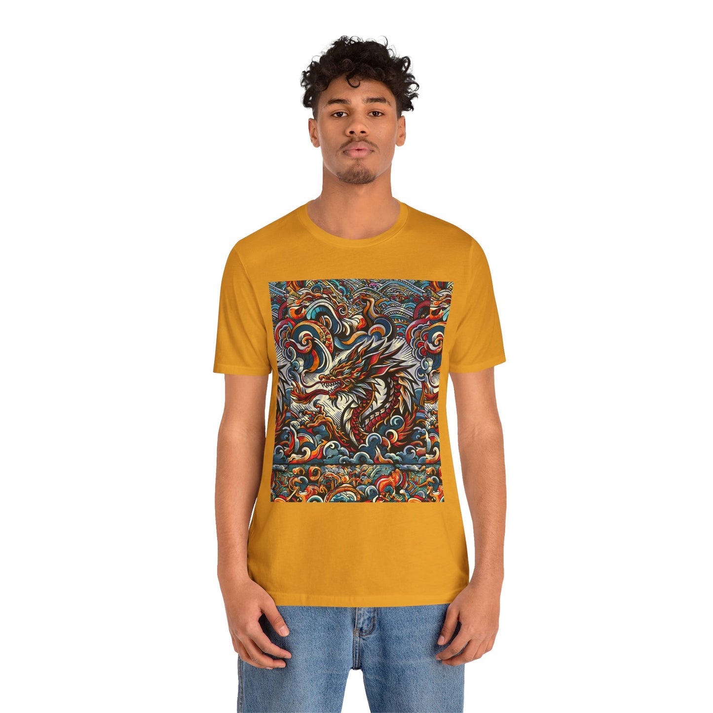 Vibrant Dragon Graphic Tee - Unisex Jersey Short Sleeve Shirt