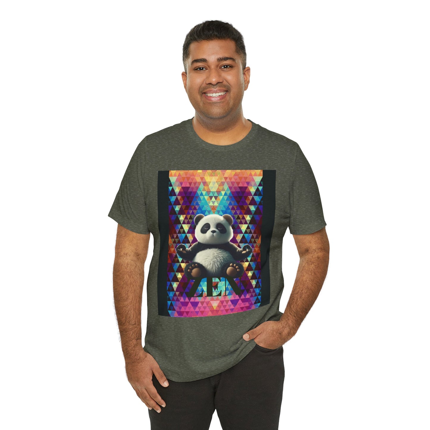 Colorful Panda Graphic Tee - Unisex Jersey Short Sleeve