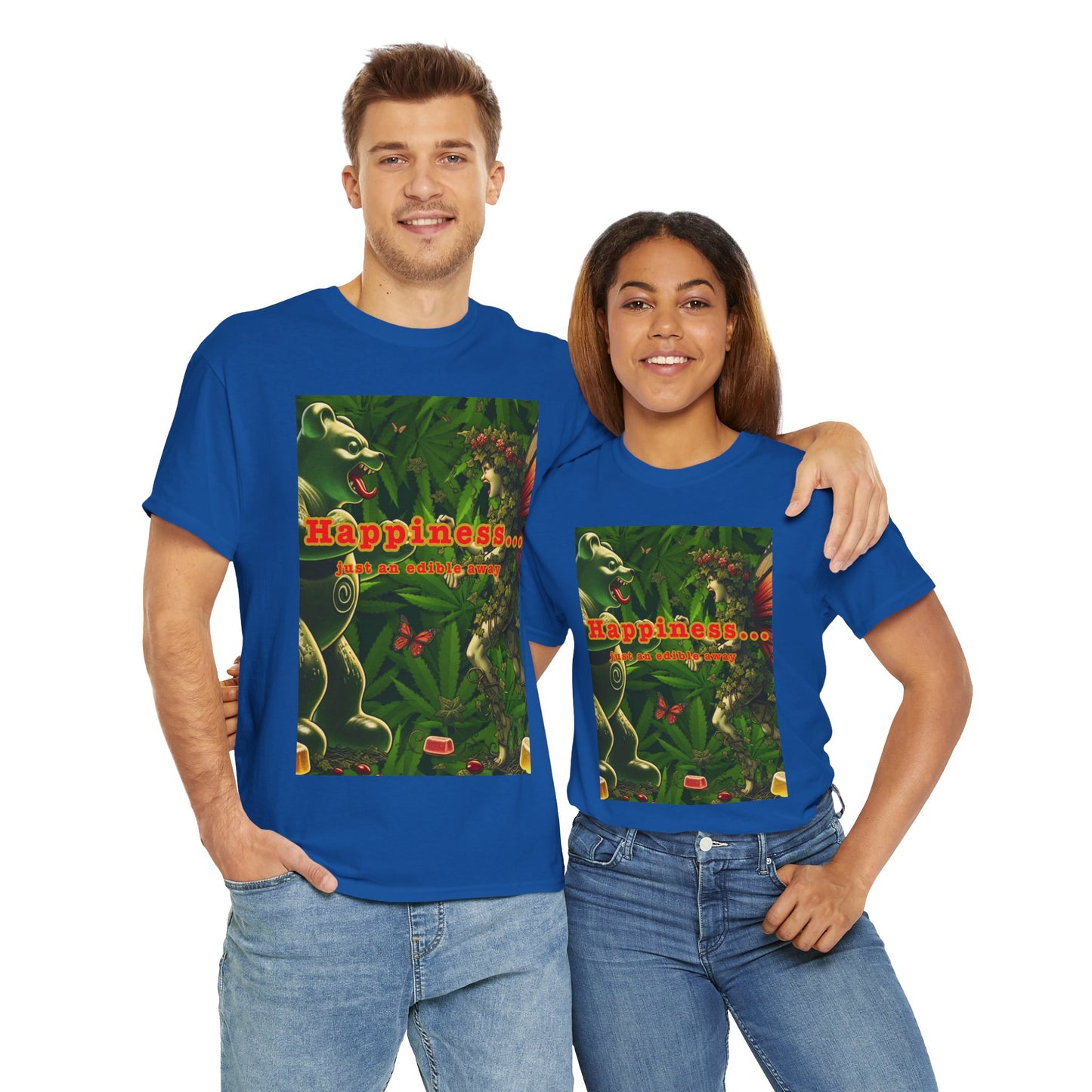 Happiness Jungle Unisex Heavy Cotton Tee, Graphic T-Shirt, Nature Lover Gift, Summer Wardrobe Essential, Unisex Casual Wear