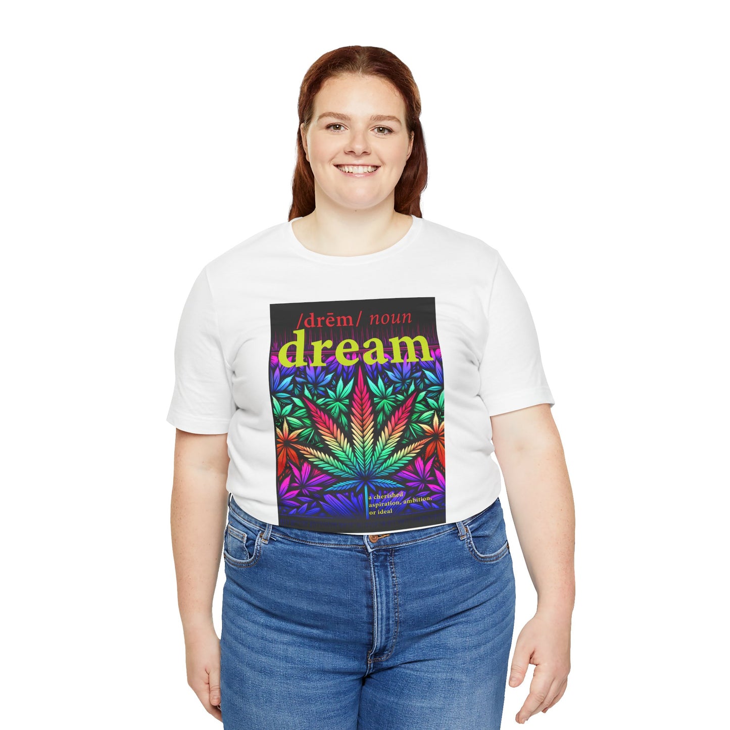 Dream Inspired Unisex Jersey Tee - Vibrant Cannabis Graphic T-Shirt