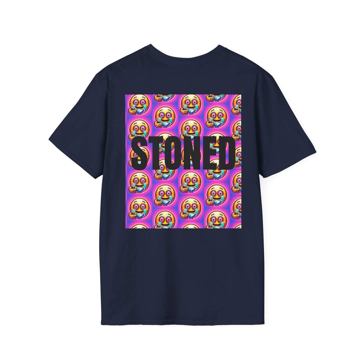 Stay Stoned Unisex Softstyle T-Shirt - Retro Vibe Graphic Tee for Fun Gatherings