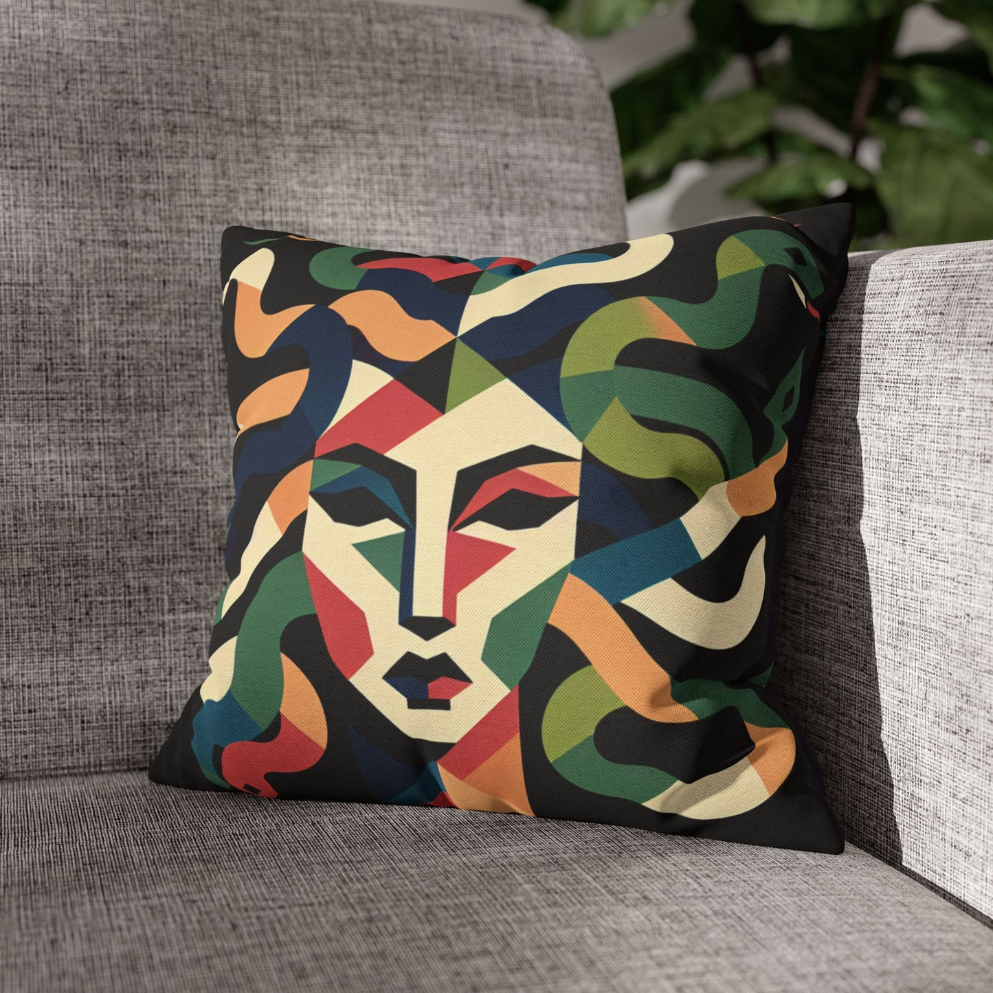 Spun Polyester Square Pillowcase