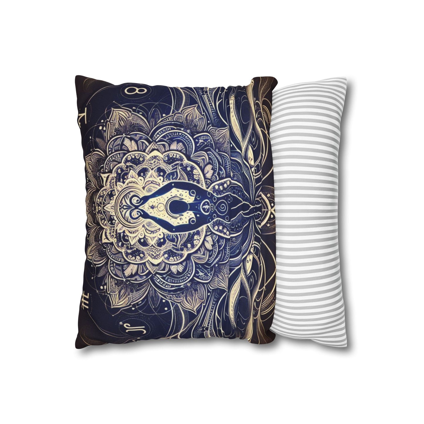 Mandala Yoga Inspired Square Pillowcase | Bohemian Home Decor