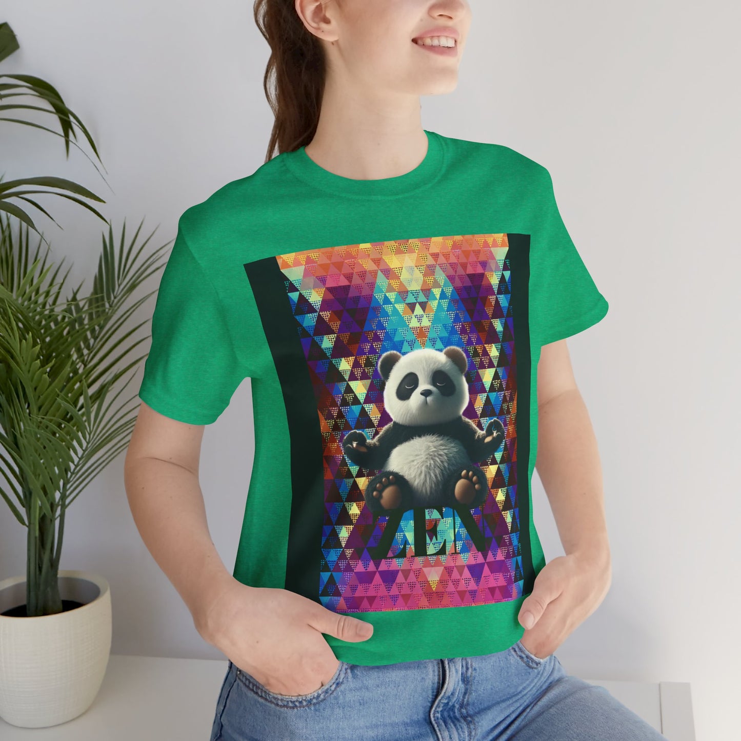 Colorful Panda Graphic Tee - Unisex Jersey Short Sleeve