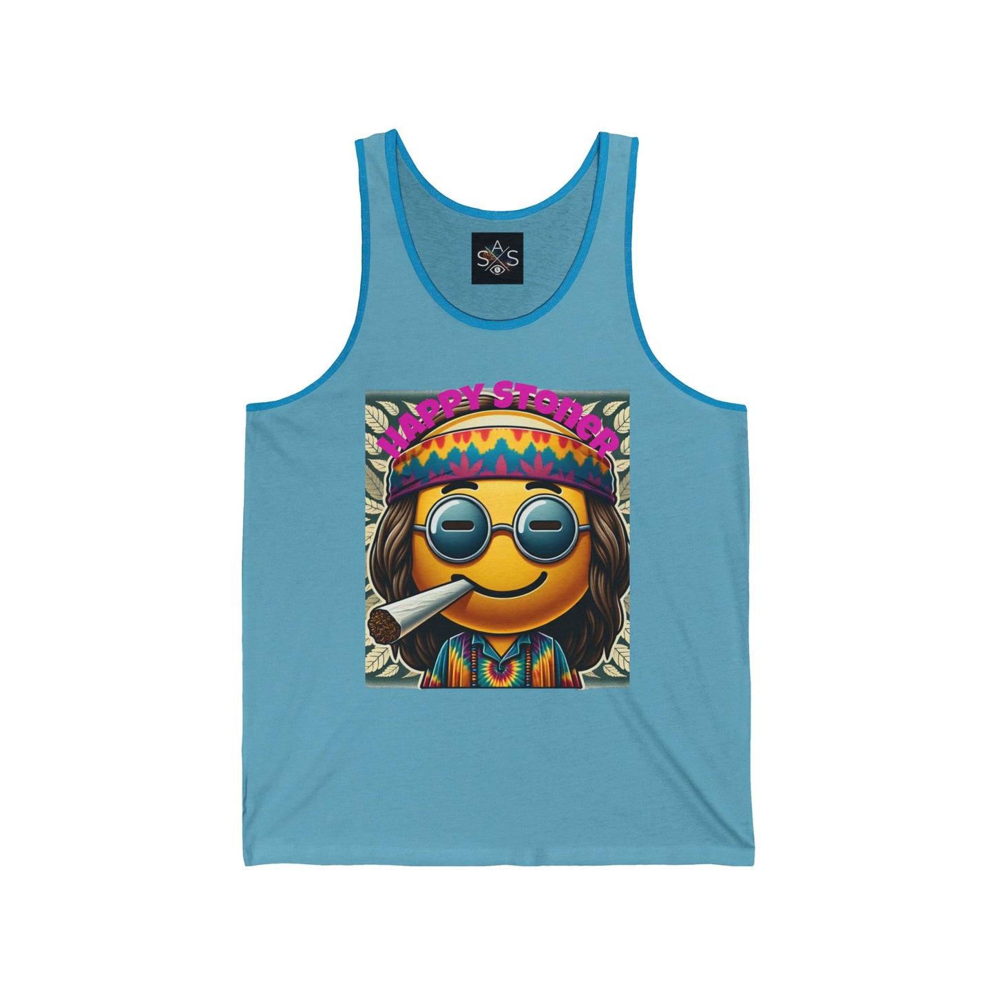 Happy Stoner Unisex Jersey Tank - Vibrant Festival Style Top