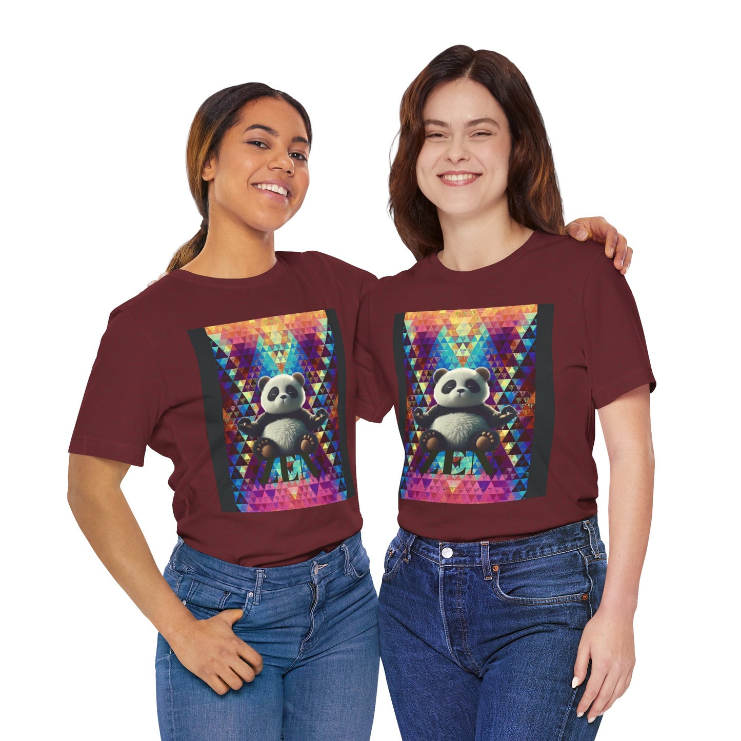 Colorful Panda Graphic Tee - Unisex Jersey Short Sleeve