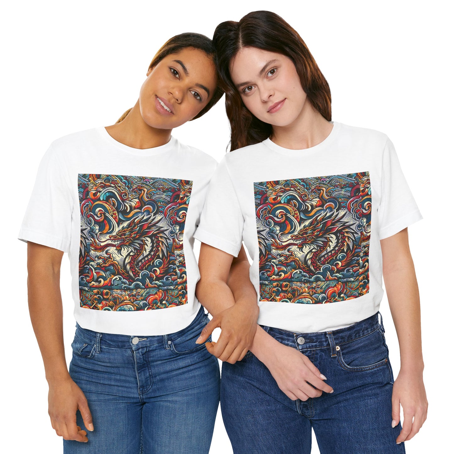 Vibrant Dragon Graphic Tee - Unisex Jersey Short Sleeve Shirt