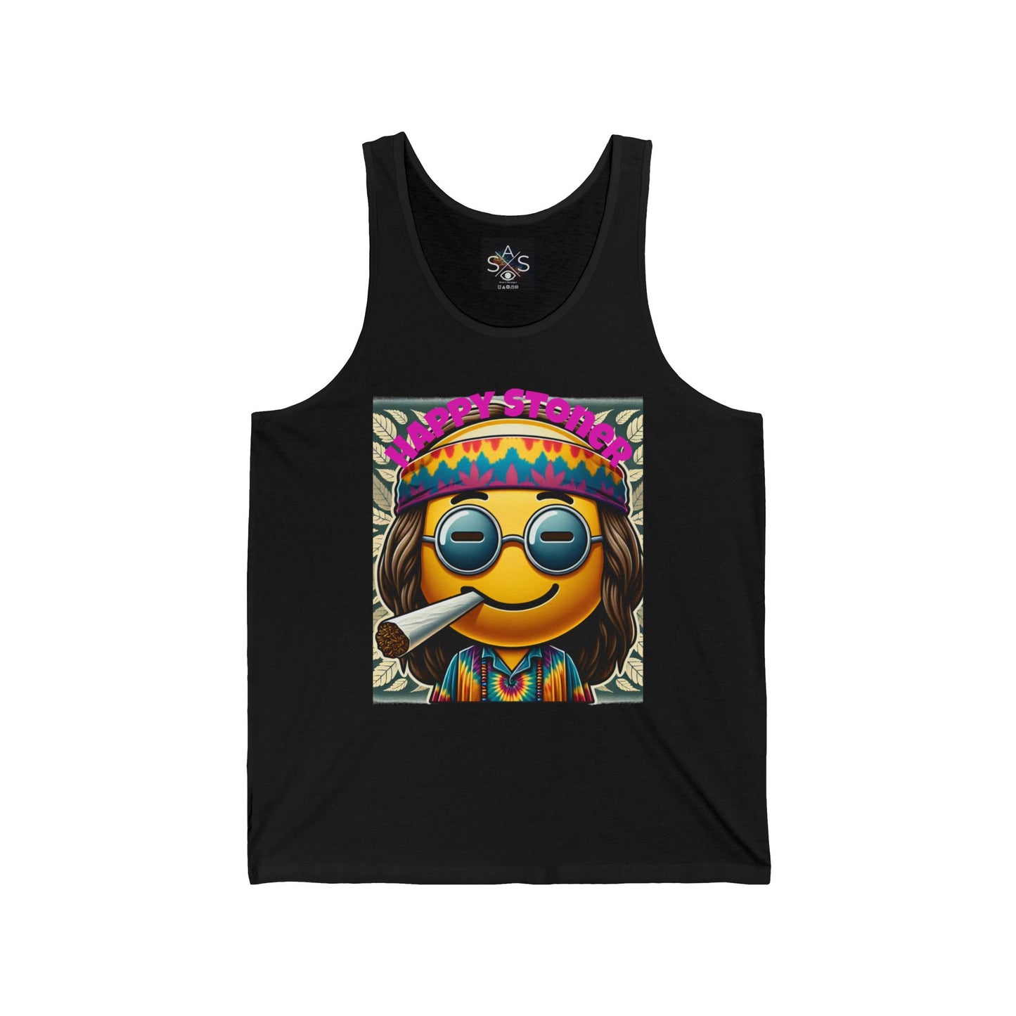 Happy Stoner Unisex Jersey Tank - Vibrant Festival Style Top