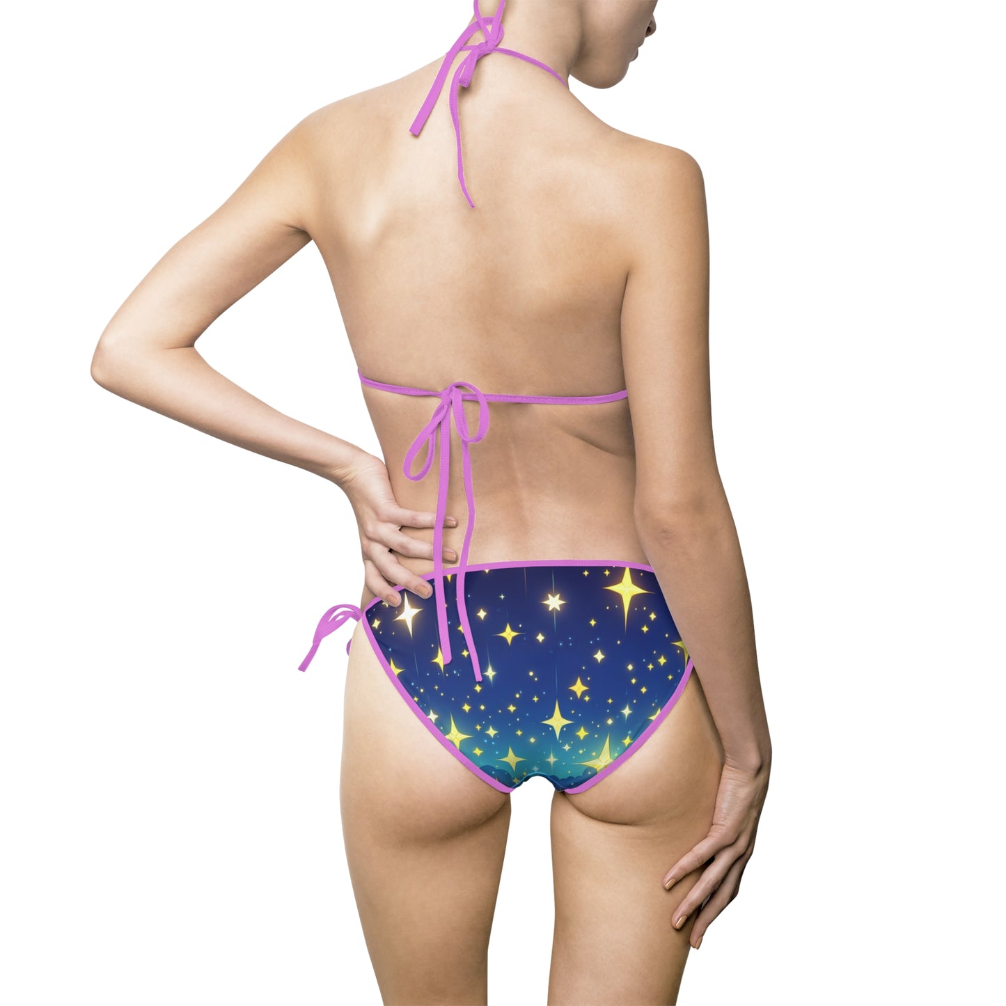 Starry Night Women's Bikini Swimsuit - Perfect for Summer Beach Days and Pool Parties