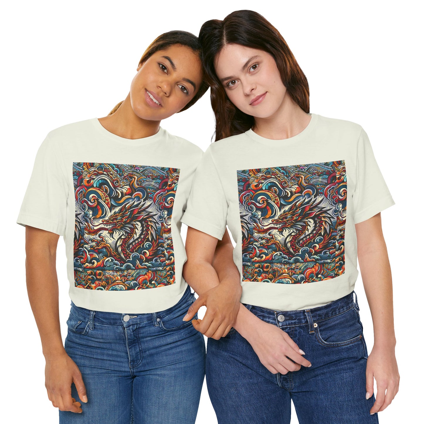 Vibrant Dragon Graphic Tee - Unisex Jersey Short Sleeve Shirt