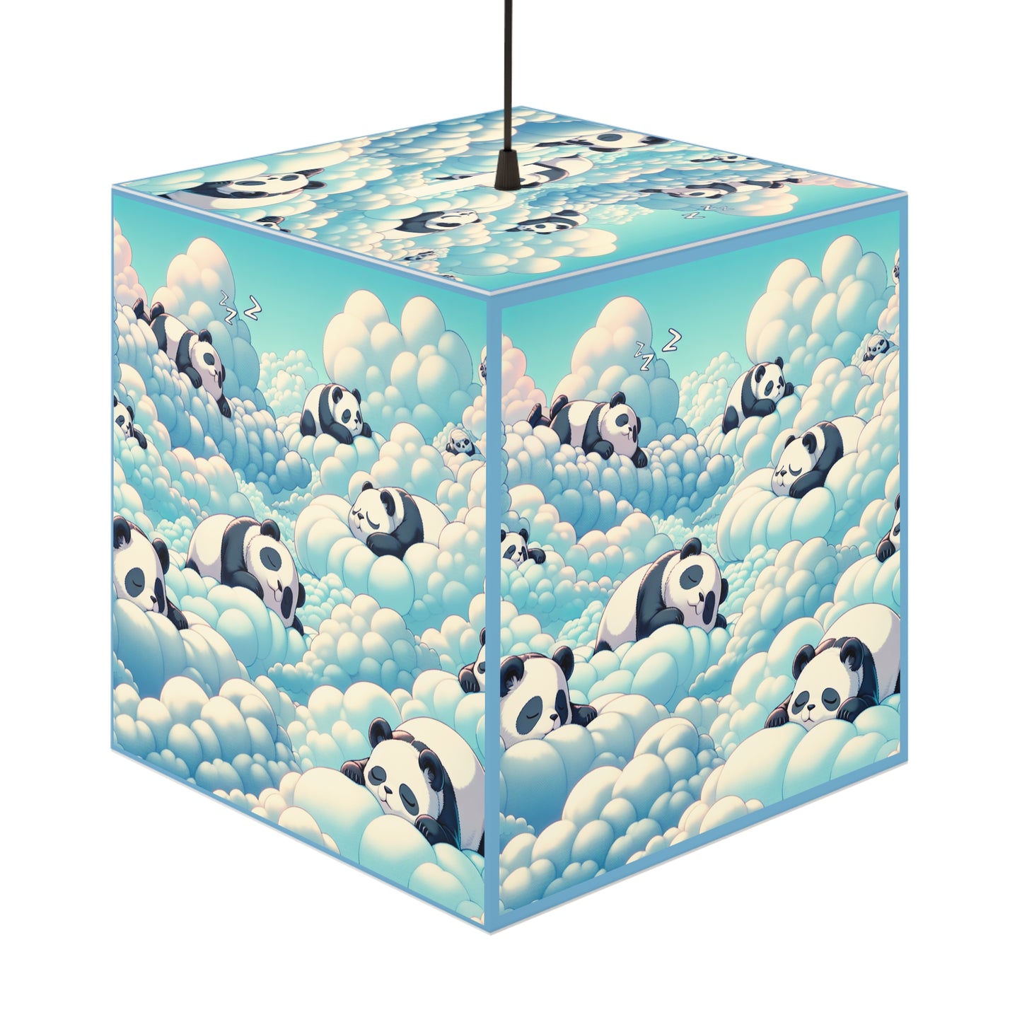 Sleepy Panda Light Cube Lamp