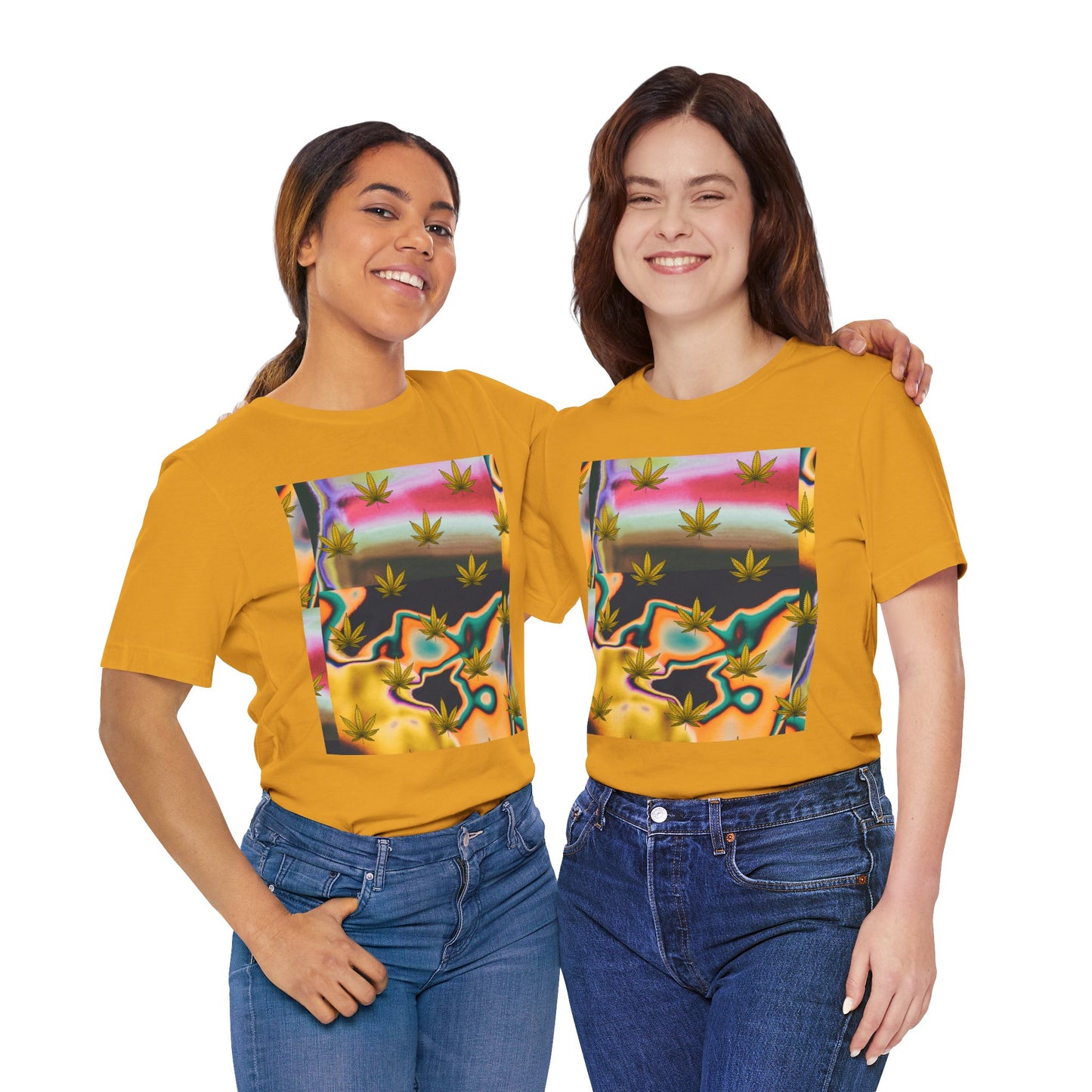 Vibrant Leaf Graphic Tee - Unisex Jersey Short Sleeve T-Shirt