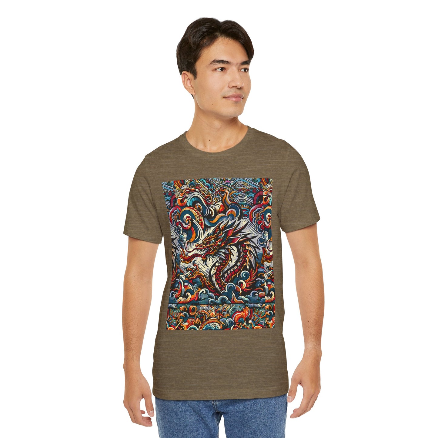 Vibrant Dragon Graphic Tee - Unisex Jersey Short Sleeve Shirt